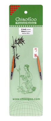 ChiaoGoo 09"/23 cm 2.50 mm/US 1.5 Bamboo Circular